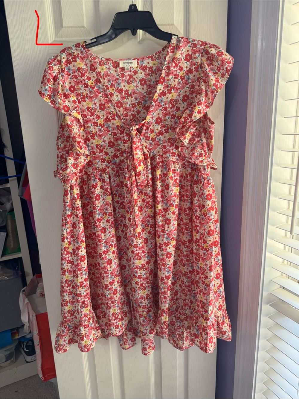 Umgee Floral Ruffle Sundress - Pink Red Floral